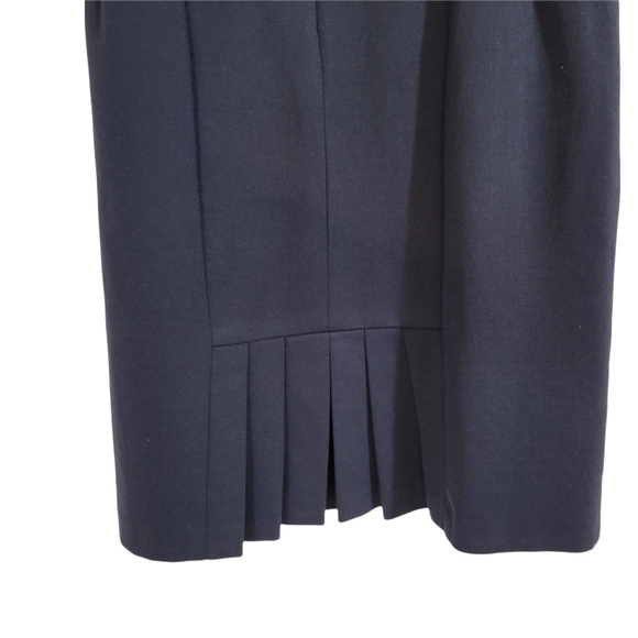 Nanette Lepore Navy Blue Sweetheart Illusion Bow Accent Sheath Dress - Picture 8 of 11